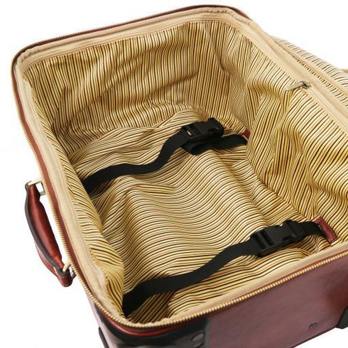 TL Voyager - 4 Wheels vertical leather trolley